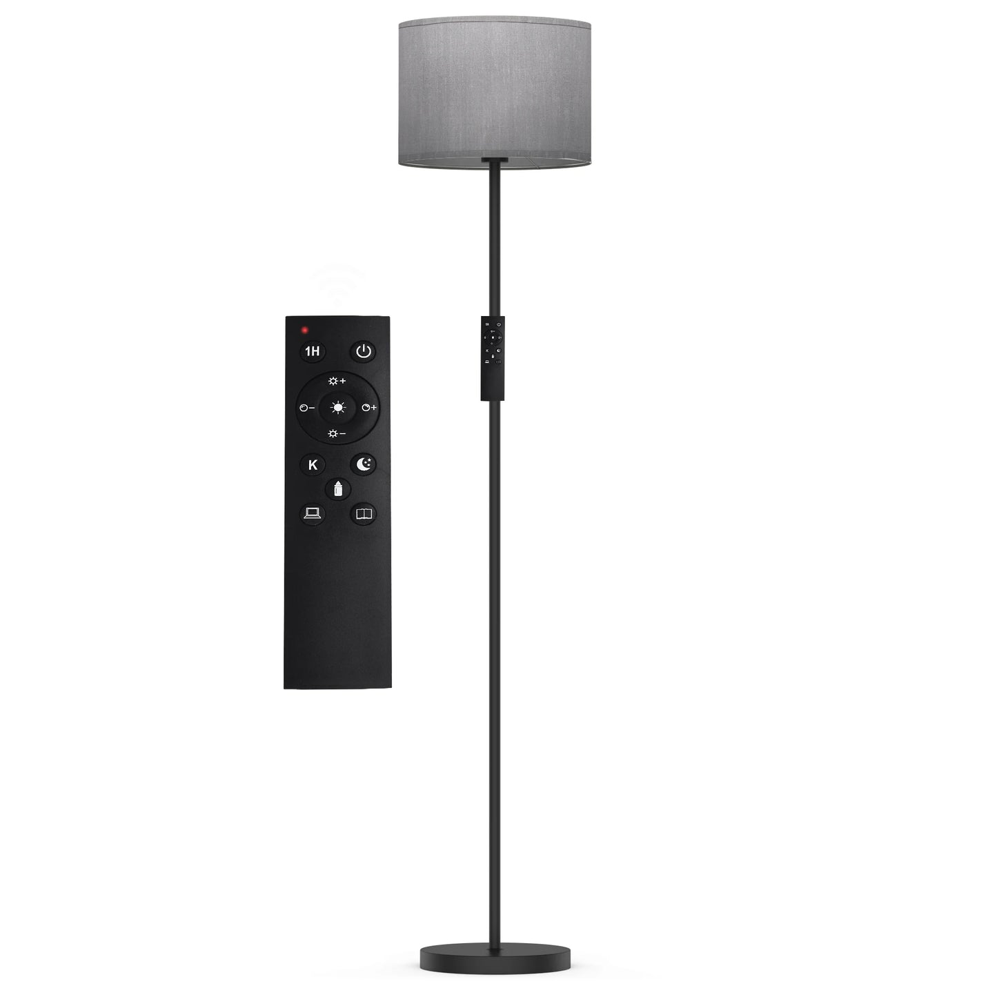 61.5'' Traditional Floor Lamp with Remote Control and Bulb Included