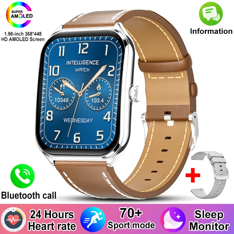 New For Xiaomi Ultra Thin Smart Watch Men Woman 1.96" AMOLED 70+Sports Mode Health Monitor Bluetooth call Waterproof Smart Watch