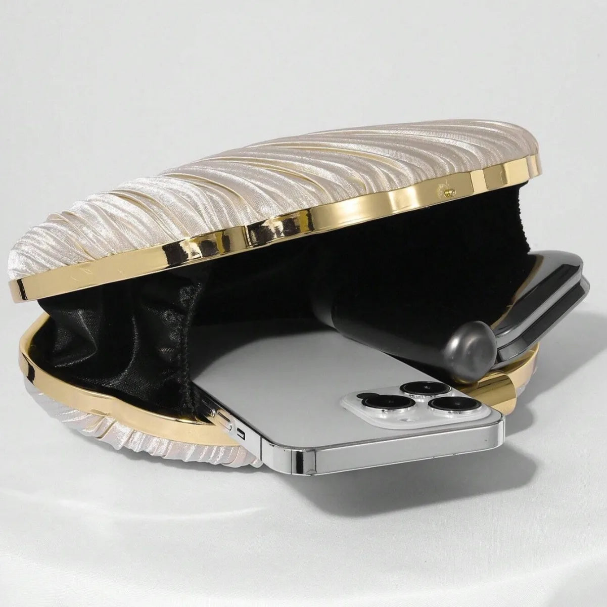 Luxury Pleated Women Evening Bags Clutch Bag Chain Messenger Shoulder Party Dress Shell Handbag Wedding Purses and Handbags