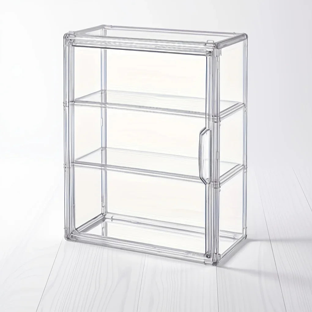 Luxury Multi-Layer Display Cabinet – Organizer for Action Figures, Bags & Bathroom Items, Transparent Dustproof Storage Box