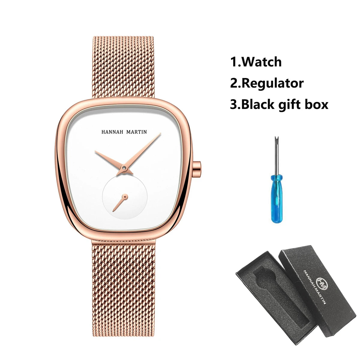 36mm New Women Watches US Local Shipping Rose Gold Black Simple Japan Quartz Ladies Stainless Steel Ultra Thin Waterproof Watch