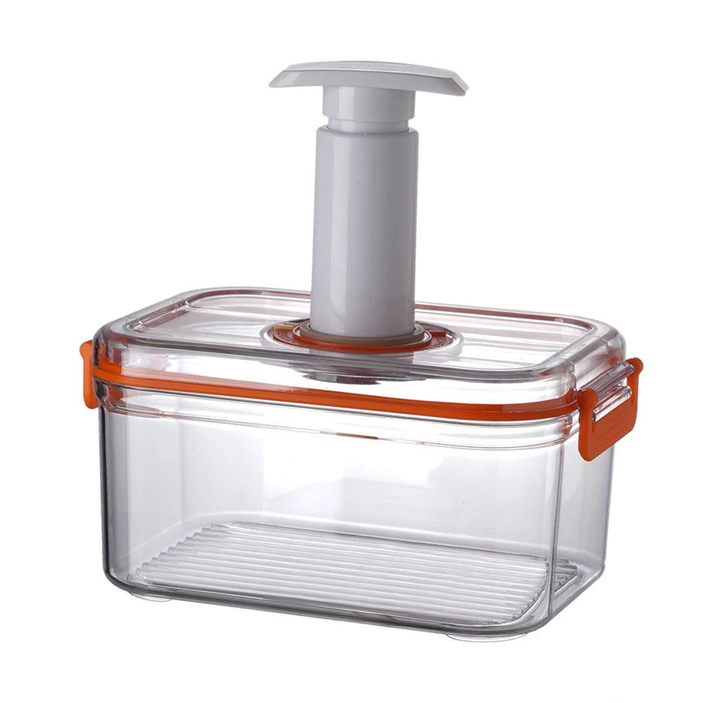 Vacuum Fresh-keeping Box Refrigerator Sealed Canister Microwavable Transparent Food Storage Container Kitchen Organizer Bento