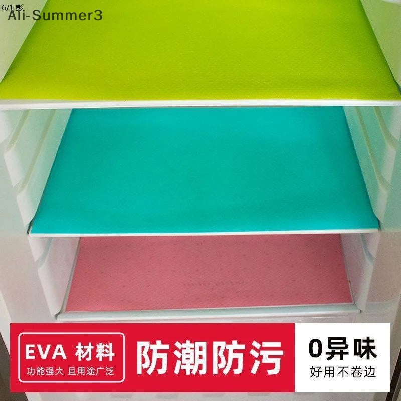 4PCS EVA Waterproof Refrigerator Liner Mat Washable Mildew Kitchen Pad Anti-oil Cabinet Drawer Placemat Heat-insulat Fridge Mat