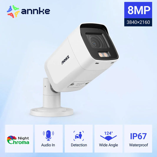 ANNKE NightChroma NC800 4K Ultra HD Full Color Night Vision IP Camera Video Surveillance Outdoor PoE IP Security Cameras