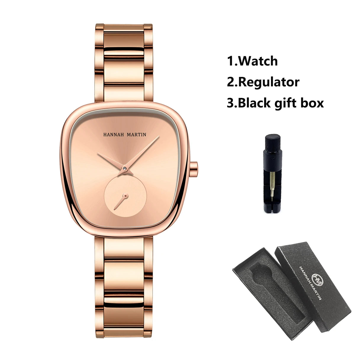 36mm New Women Watches US Local Shipping Rose Gold Black Simple Japan Quartz Ladies Stainless Steel Ultra Thin Waterproof Watch