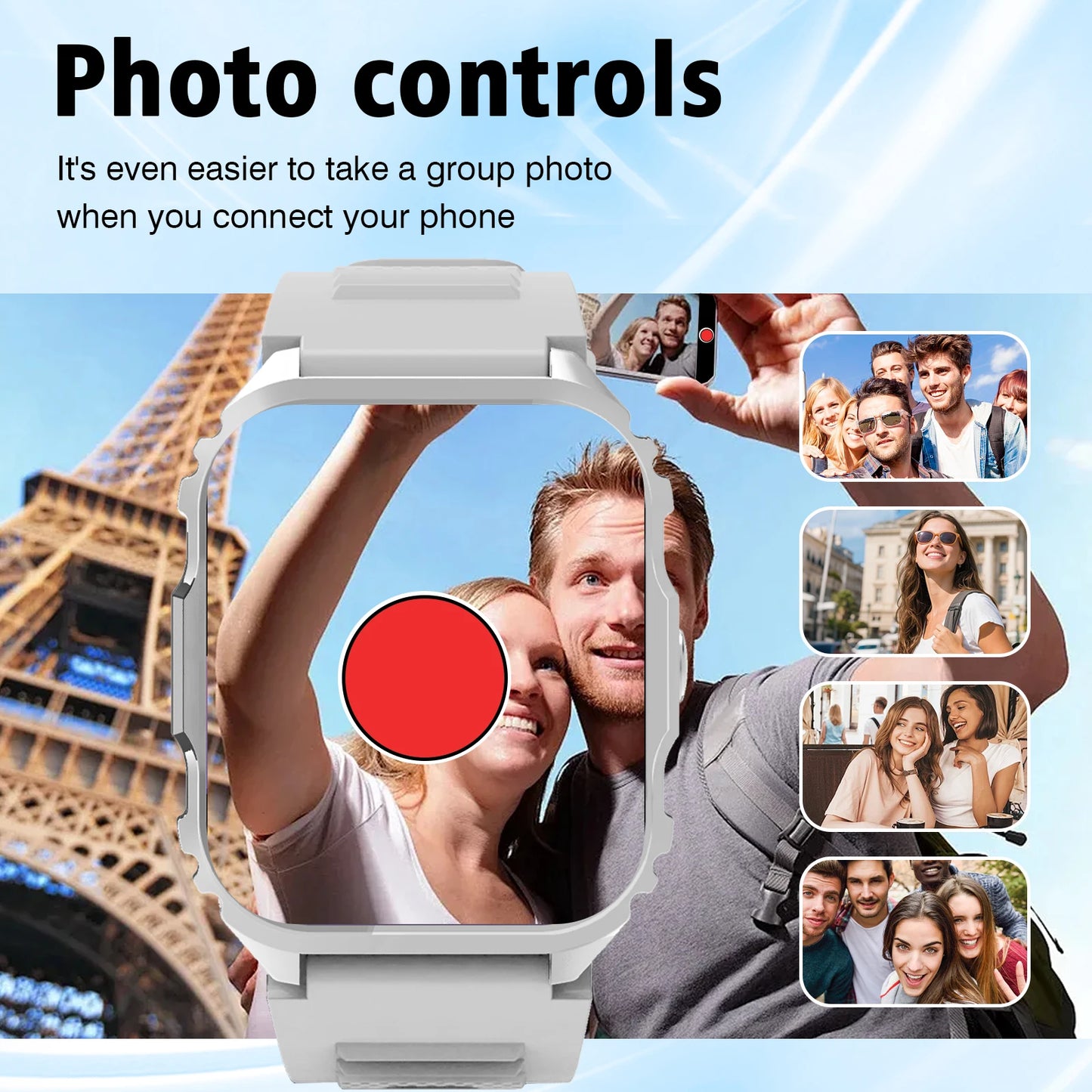 Smart Watch, Wireless Call/Dial, Multi-Sport Mode, Multiple APP Reminders, Suitable for Men and Women, Compatible with IPhone/An