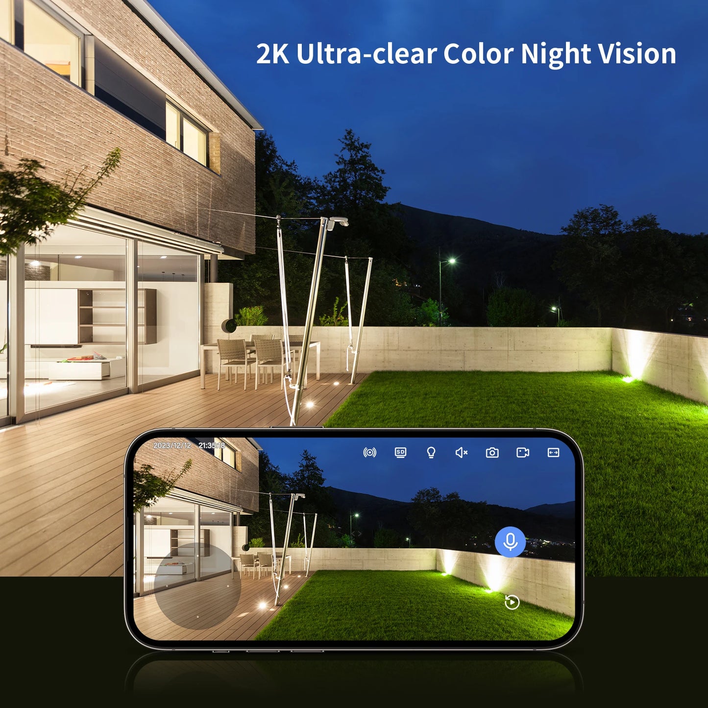 Jennov Outdoor/Indoor Security Cameras 5Ghz/2.4Ghz, 2K HD Wireless WiFi/Pet Dog Cat Baby Monitor Camera for Home Security IP66