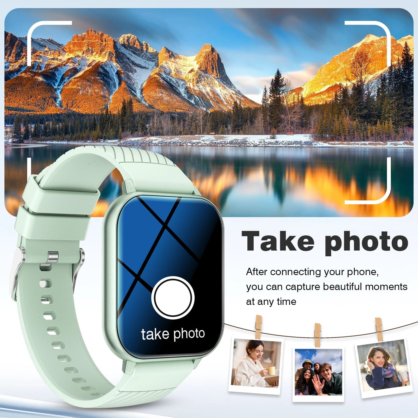 Smart Watch, Wireless Call/Dial, Multi-Sport Mode, Multiple APP Reminders, Suitable for Men and Women, Compatible with IPhone/An