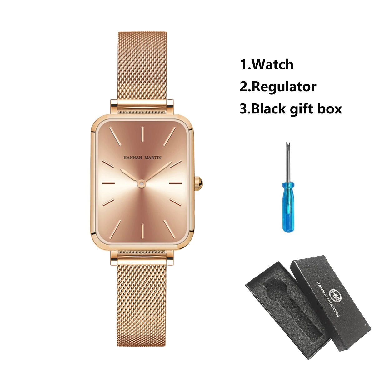 36mm New Women Watches US Local Shipping Rose Gold Black Simple Japan Quartz Ladies Stainless Steel Ultra Thin Waterproof Watch