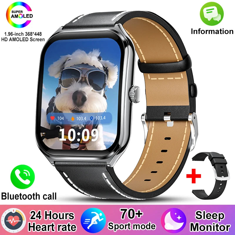 New For Xiaomi Ultra Thin Smart Watch Men Woman 1.96" AMOLED 70+Sports Mode Health Monitor Bluetooth call Waterproof Smart Watch