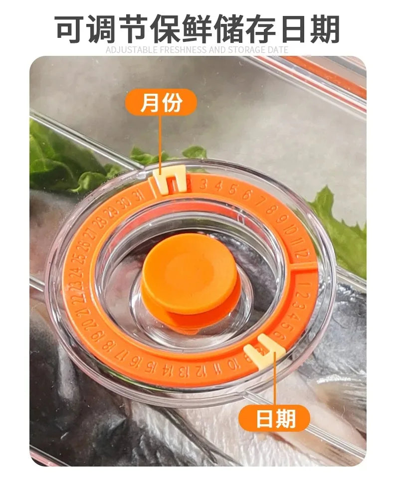 Vacuum Fresh-keeping Box Refrigerator Sealed Canister Microwavable Transparent Food Storage Container Kitchen Organizer Bento