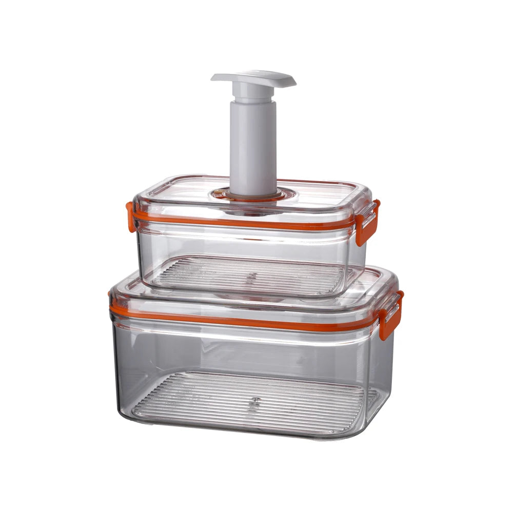 Vacuum Fresh-keeping Box Refrigerator Sealed Canister Microwavable Transparent Food Storage Container Kitchen Organizer Bento