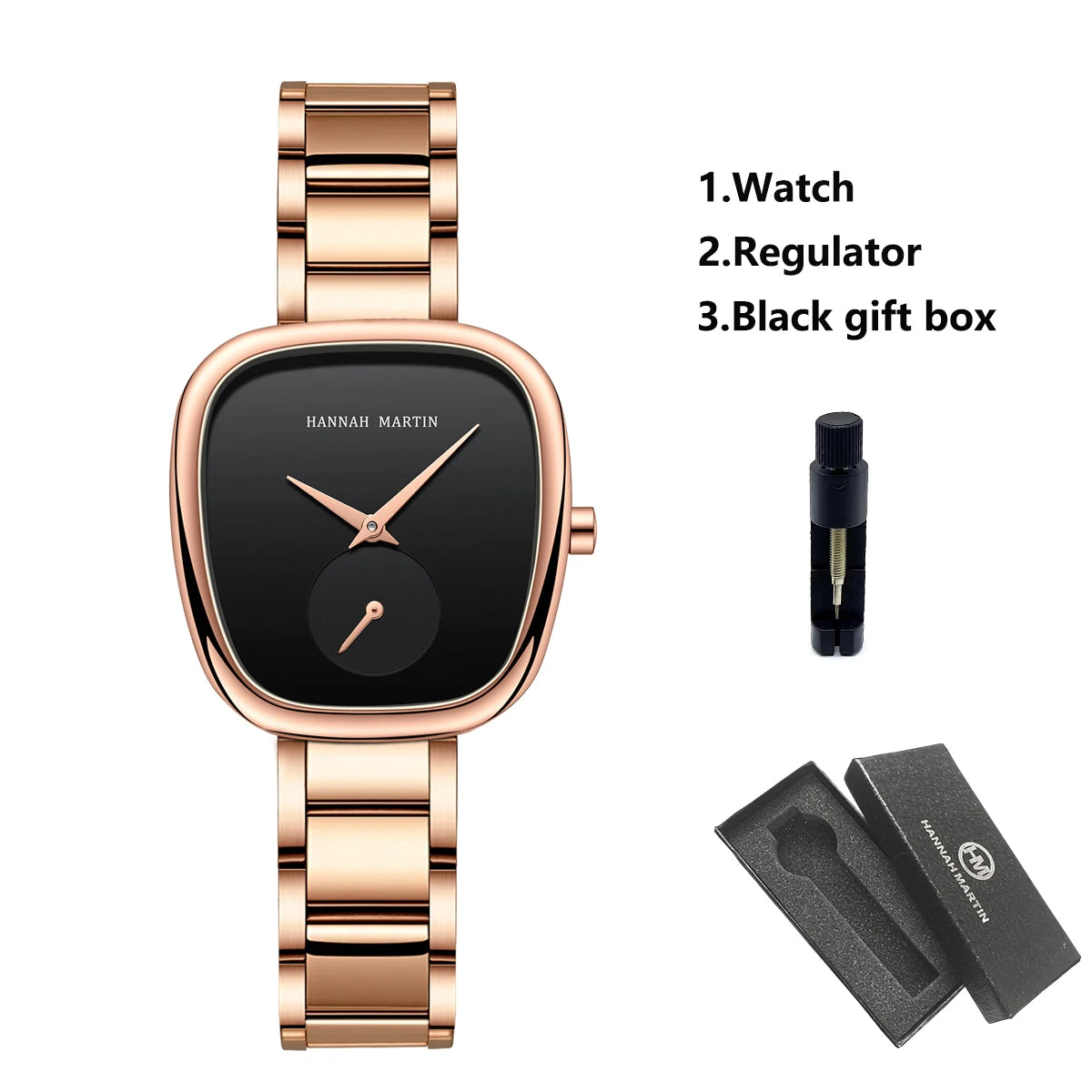 36mm New Women Watches US Local Shipping Rose Gold Black Simple Japan Quartz Ladies Stainless Steel Ultra Thin Waterproof Watch