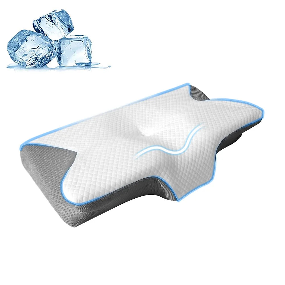 Butterfly Sleep Memory Neck Pillow Slow Rebound Comfortable Memory Foam Sleep Pillow Cervical Orthopedic Neck Massage Bed Pillow