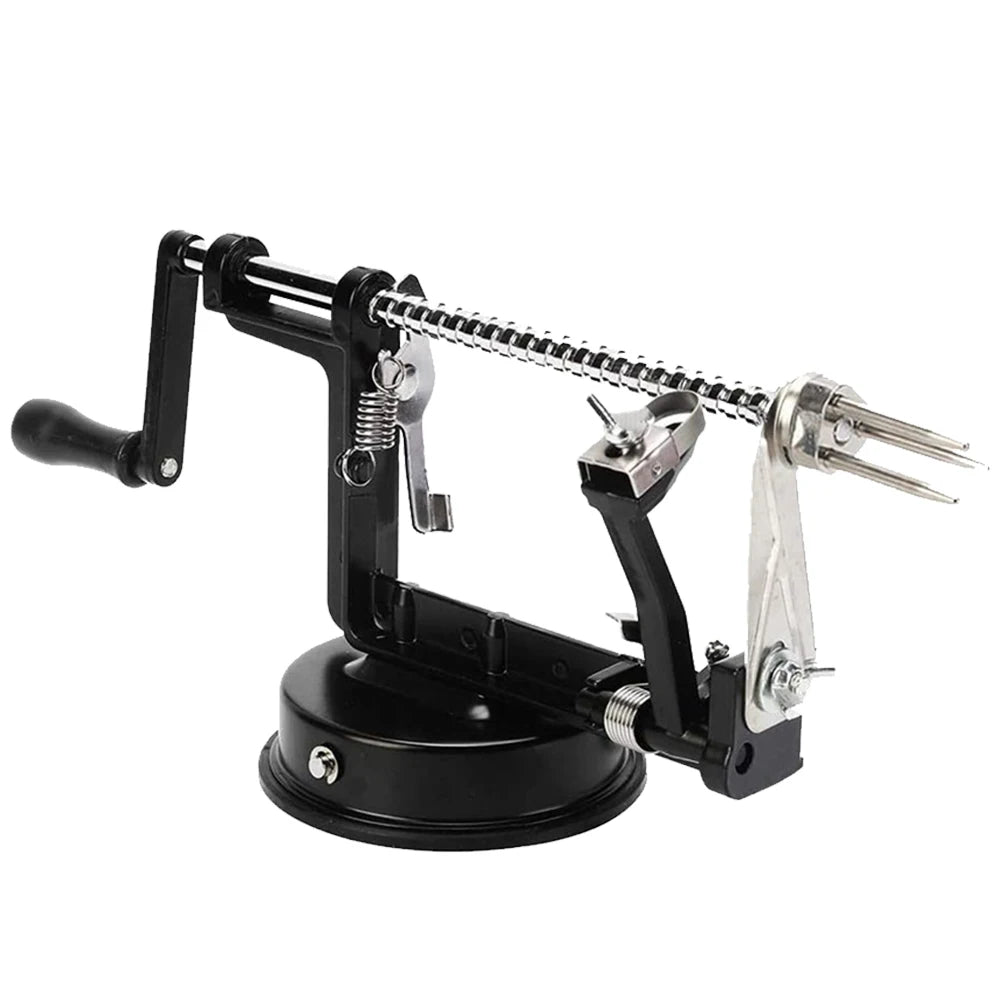 3 in 1 Apple Potato Peeler Versatile Fruit Peeler Slicing Machine Stainless Steel with Suction Base for Household Kitchen