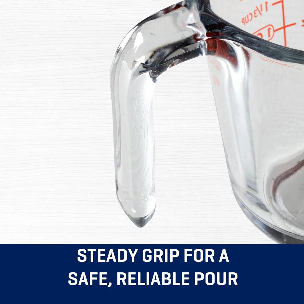 2 Pack Glass Measuring Cups 8oz Tempered Kitchen Utensils Metric Imperial Units Dishwasher Microwave Safe Nesting Design